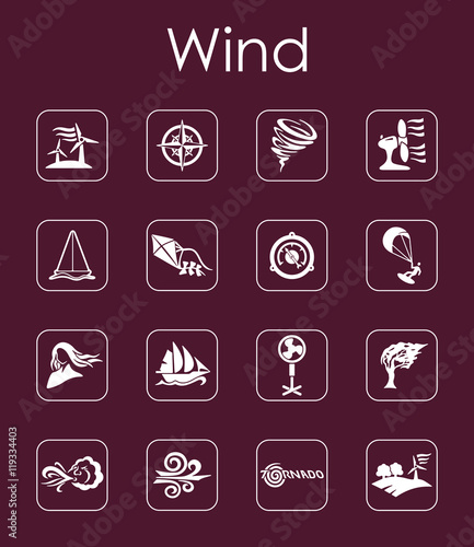 Set of wind simple icons