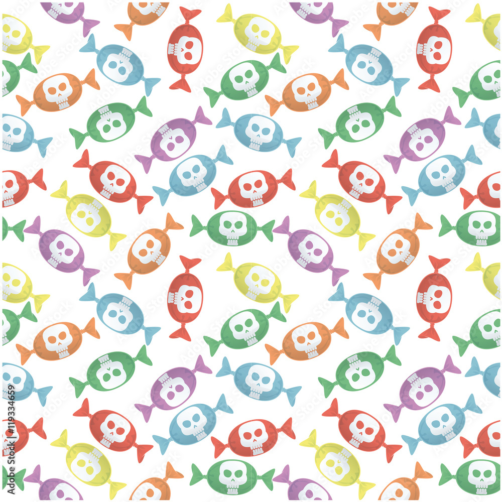 CANDIES DEATH. HALLOWEEN PATTERN. CANDIES DEATH. HALLOWEEN PATTERN.