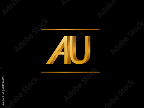 AU Initial Logo for your startup venture