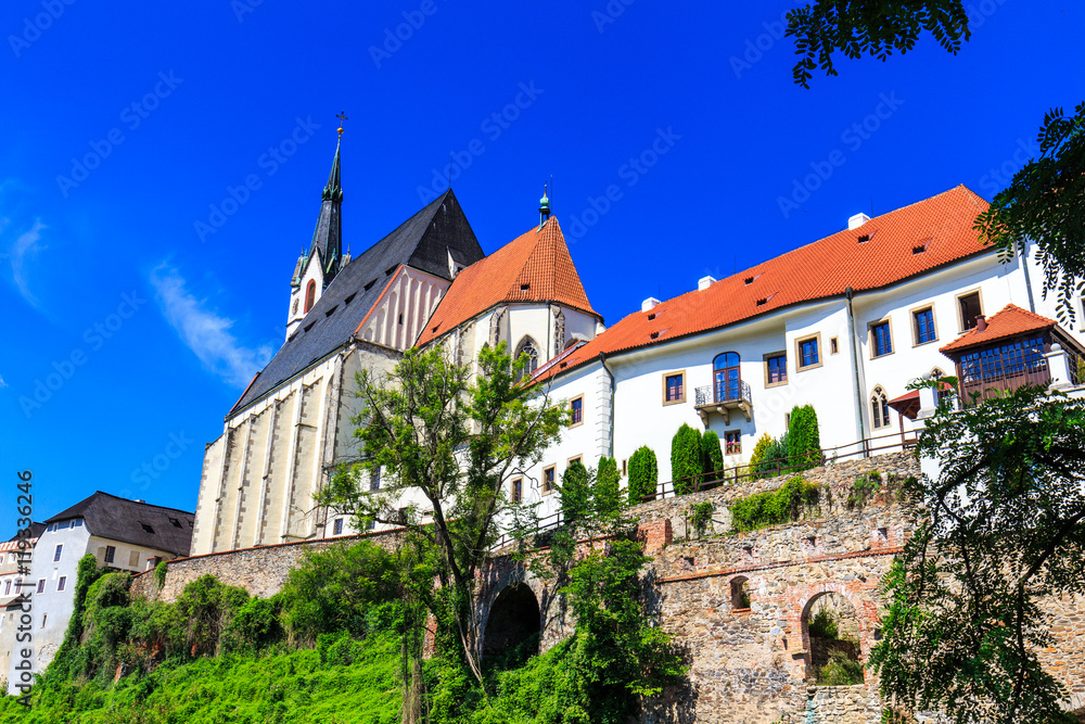 Saint Vitt church in Cesky Krumlov, Czech republic