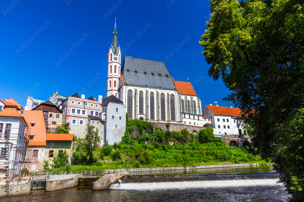 Obraz premium Saint Vitt church in Cesky Krumlov, Czech republic