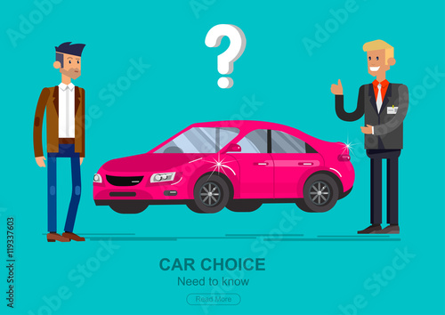 design concept of choice and buying a car