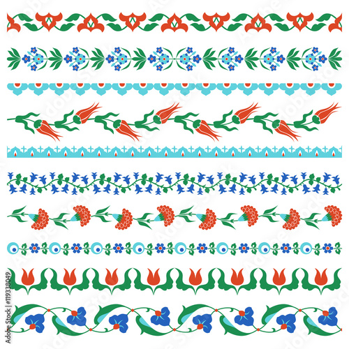 Set of arabic ornamental borders