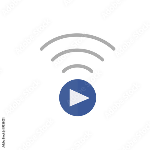 Live Streaming Icon on white background