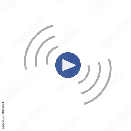 Live Streaming Icon on white background