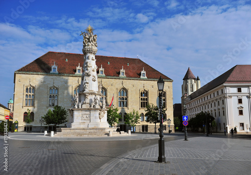 View of the townsquare of Buda old town photo