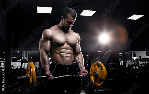 Muscular athletic bodybuilder photo