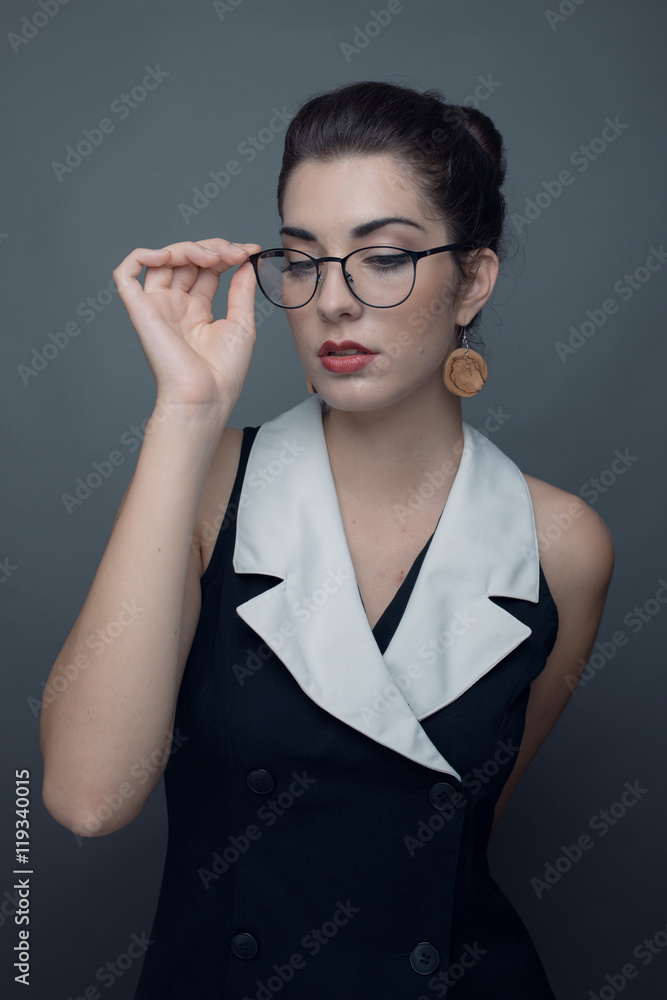 Intense look of a beautiful young woman Intense look of a beautiful young woman