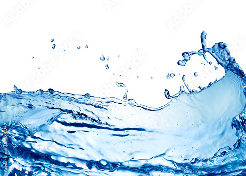 Water wave on white background
