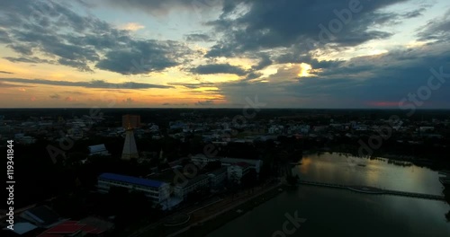 Wallpaper Mural Sunrise sun shining over the city Torontodigital.ca