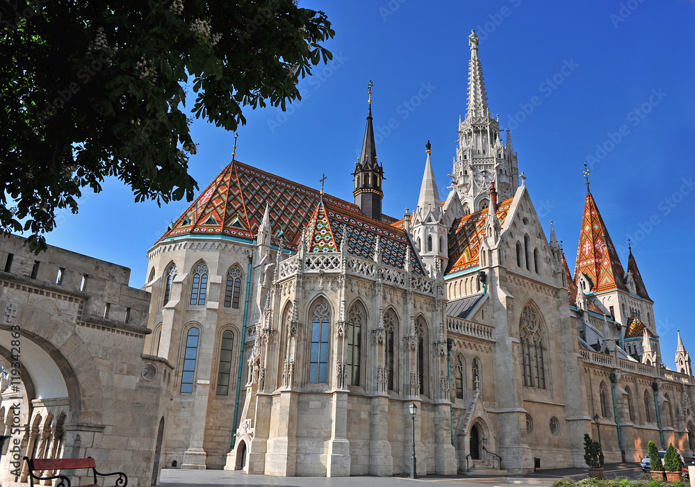 Obraz premium Saint Mattew temple in Budapest