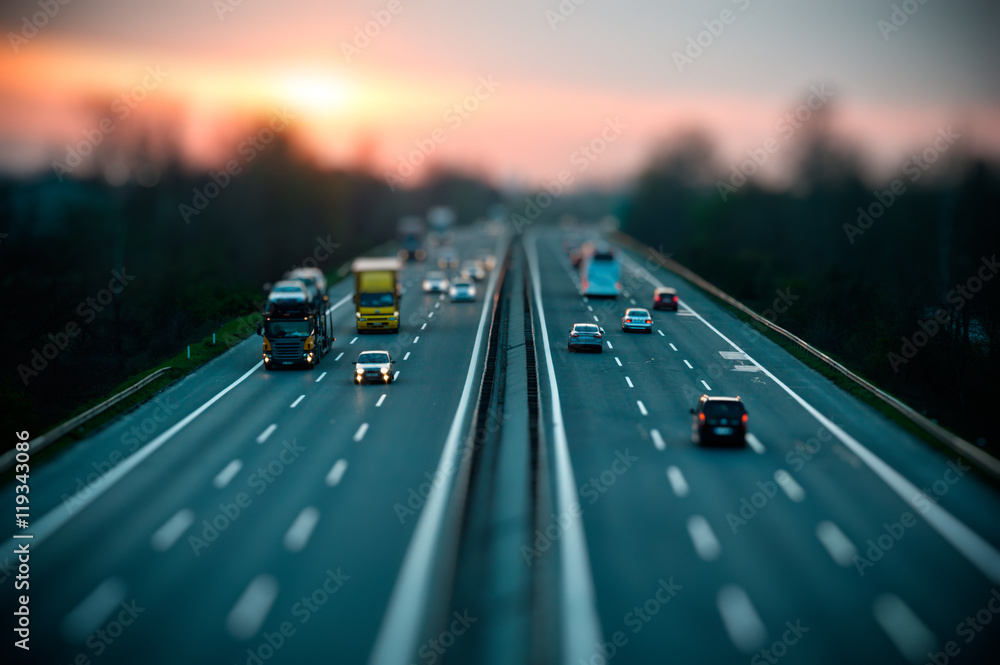 Fototapeta premium Traffic on highway