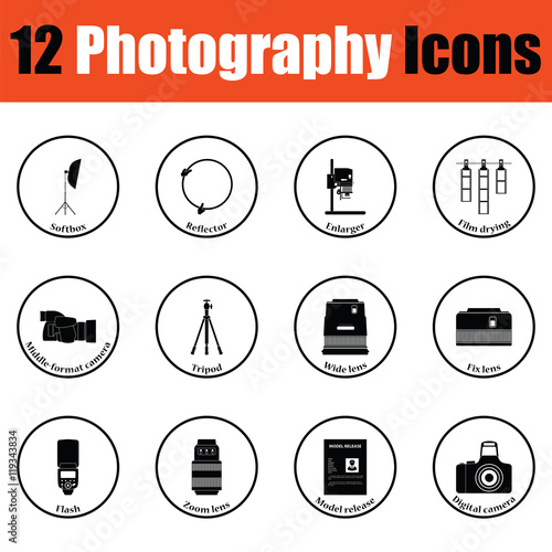 Photography icon set