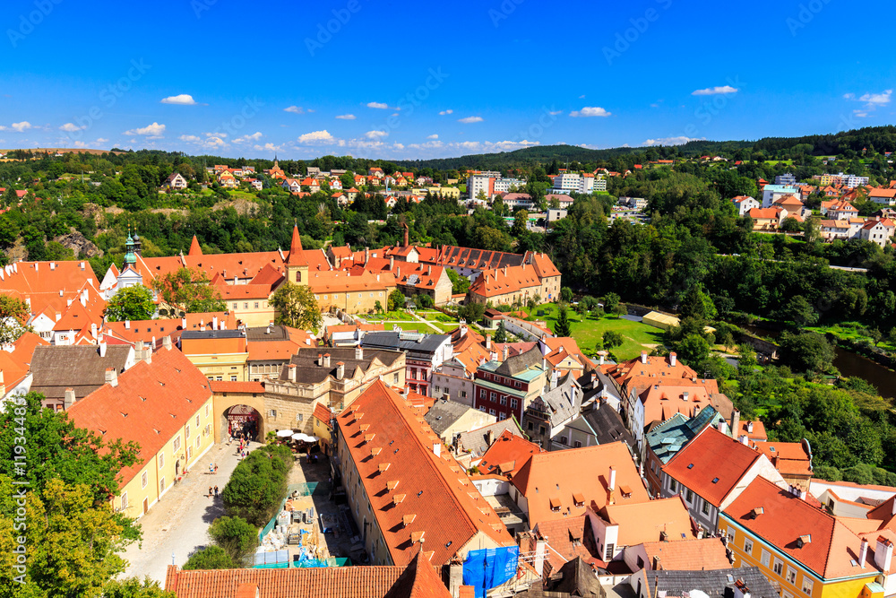 View of Cesky Krumlov UNESCO World Heritage Site, Czech Republic