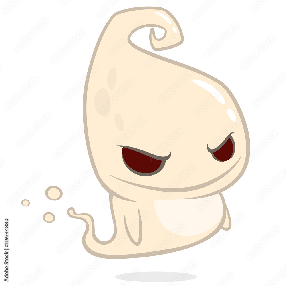 Happy cartoon ghost. Halloween vector illustration Happy cartoon ghost. Halloween vector illustration
