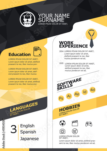 Vector resume template.