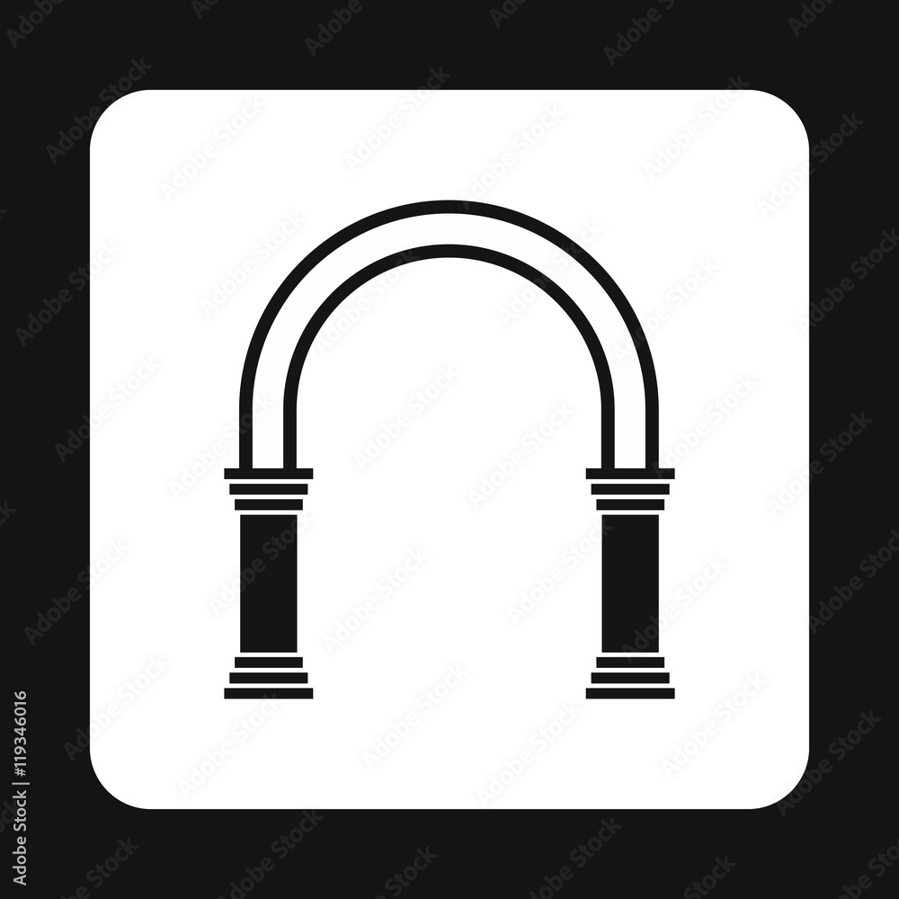 Classic arch icon in simple style isolated on white background. Construction symbol Classic arch icon in simple style isolated on white background. Construction symbol