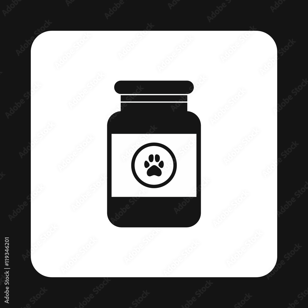 Treatment solution for animals icon in simple style isolated on white background. Veterinary symbol Treatment solution for animals icon in simple style isolated on white background. Veterinary symbol