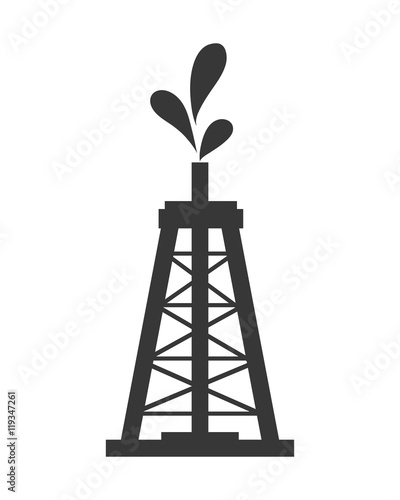 flat design Oil tower icon vector illustration