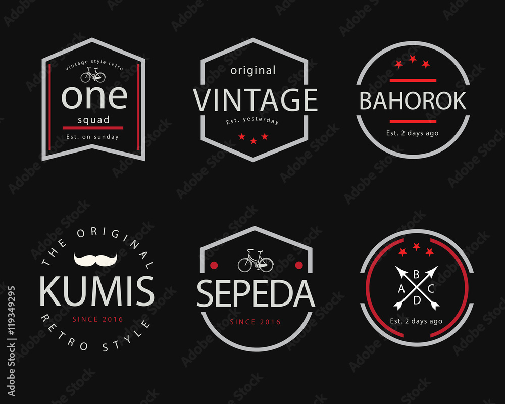 vintage badge illustration design