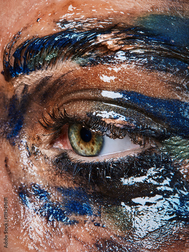 creative beauty eye with pigments