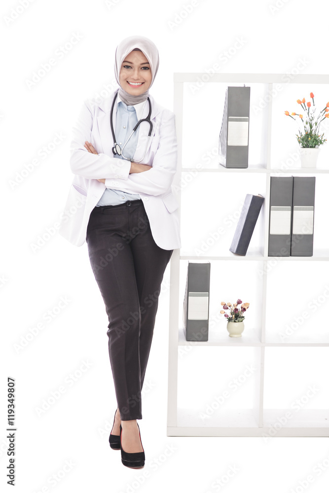 asian female doctor smiling with stethoscope