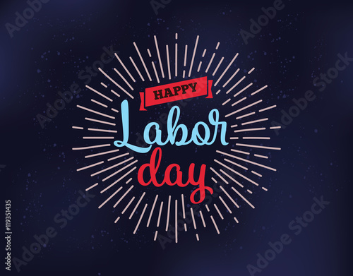 Happy Labor day emblems