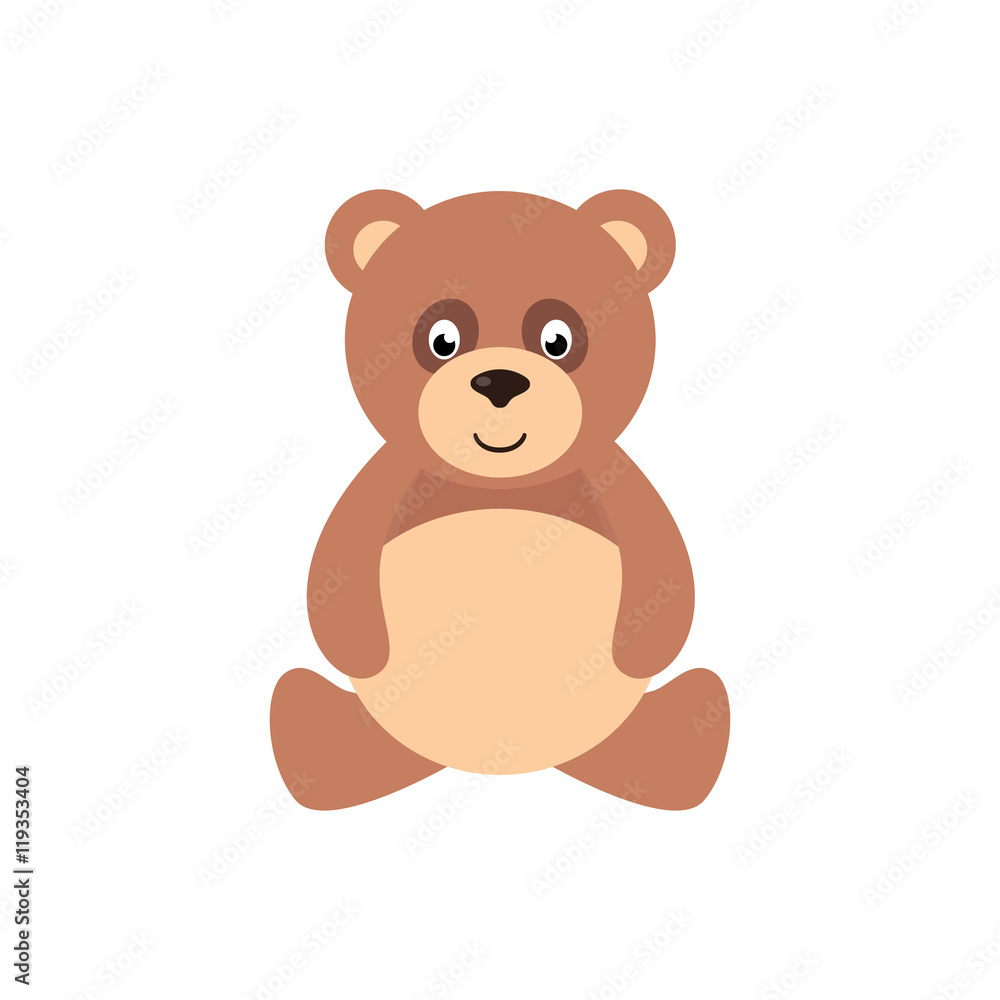 Obraz premium cartoon teddy sitting