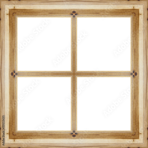 Let the old wood frame in a white background with space for text