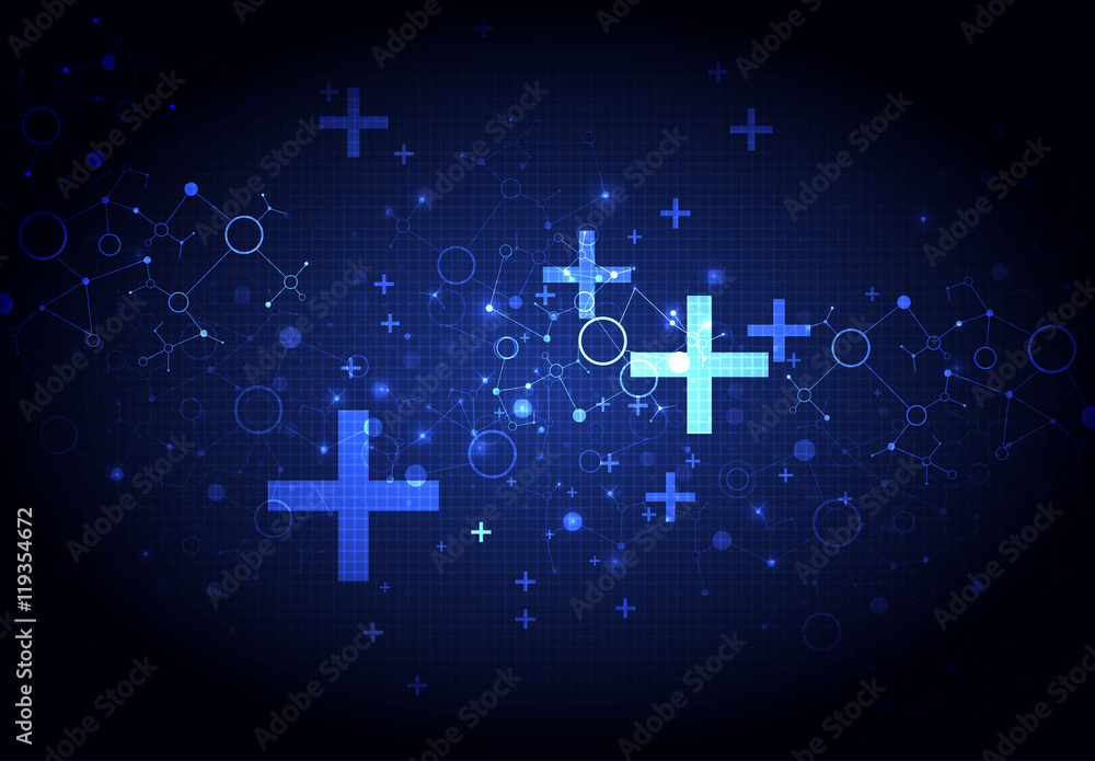 Obraz premium Science template, wallpaper or banner with a DNA molecules.