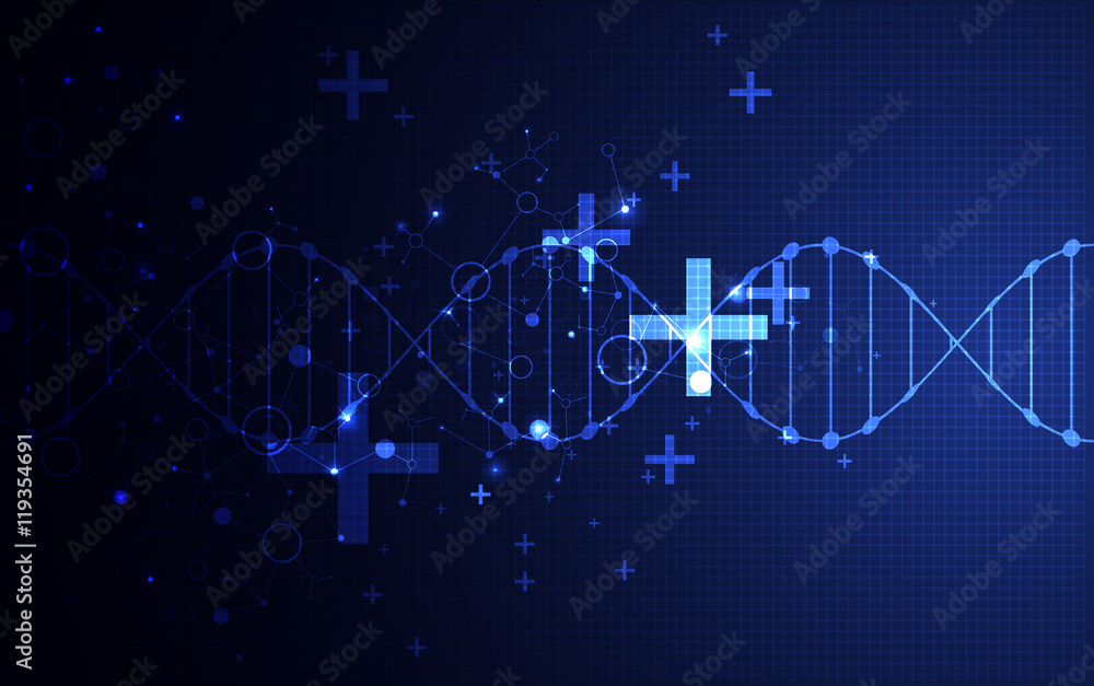 Science template, wallpaper or banner with a DNA molecules. Science template, wallpaper or banner with a DNA molecules.