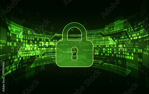Protection concept of digital and technological.