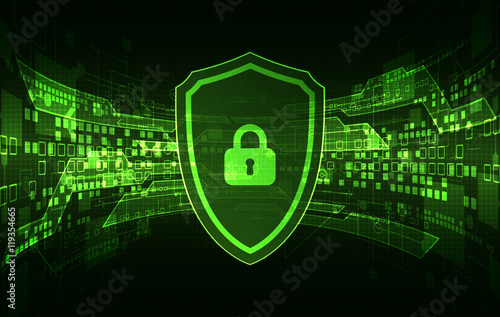 Protection concept of digital and technological.