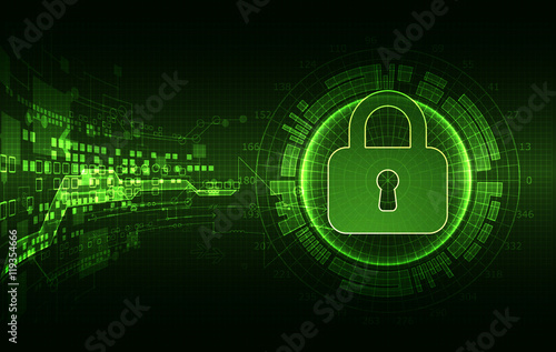 Protection concept of digital and technological.