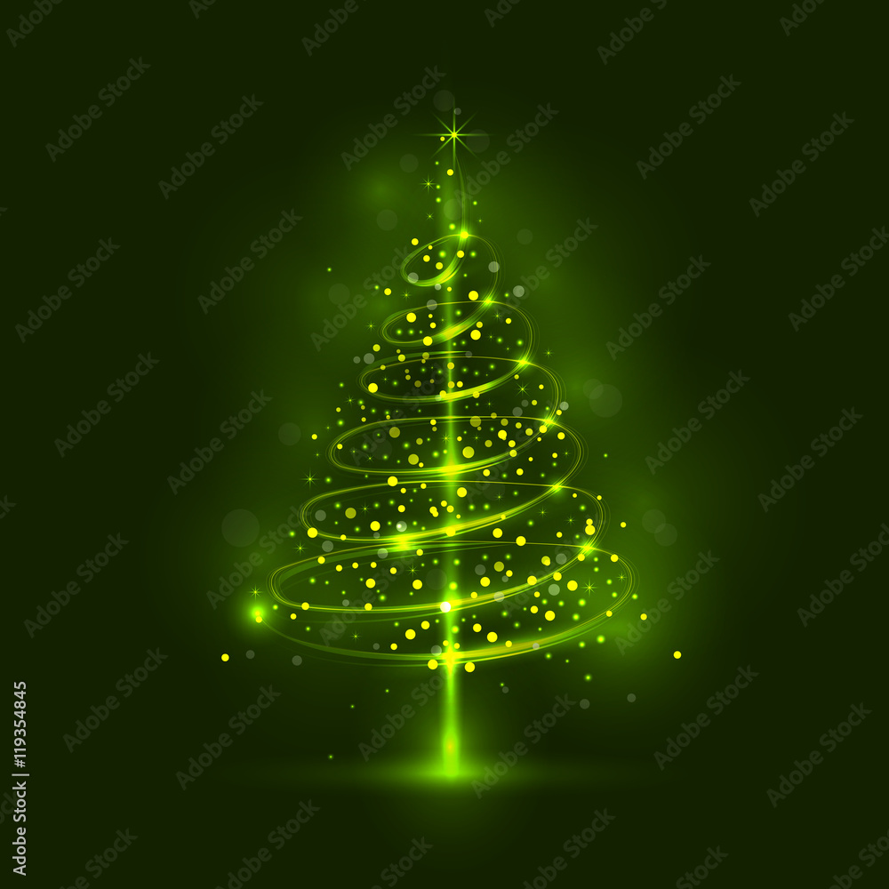 Shining christmas tree, the magic christmas tree Shining christmas tree, the magic christmas tree