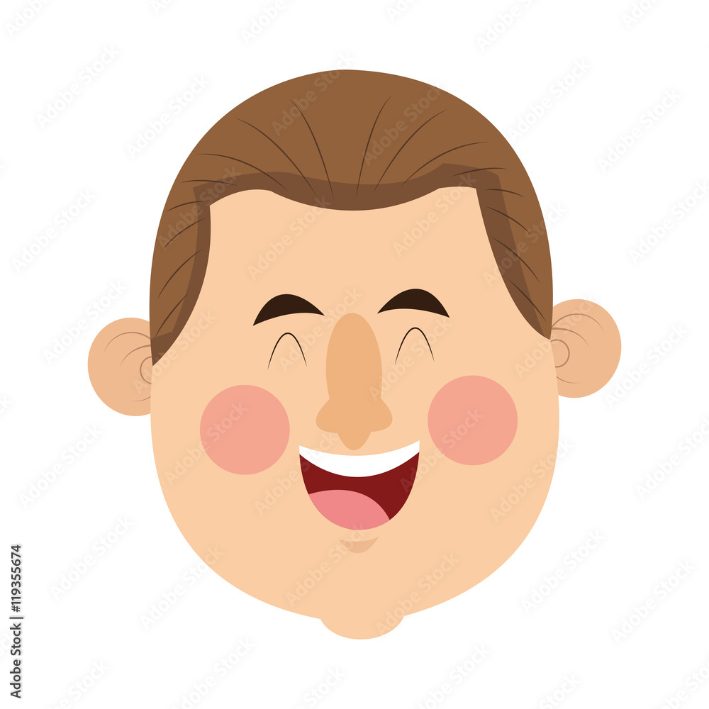 flat design happy middle age man icon vector illustration flat design happy middle age man icon vector illustration