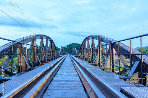 River Kwai bridge pier at Kanchanaburi Thailand