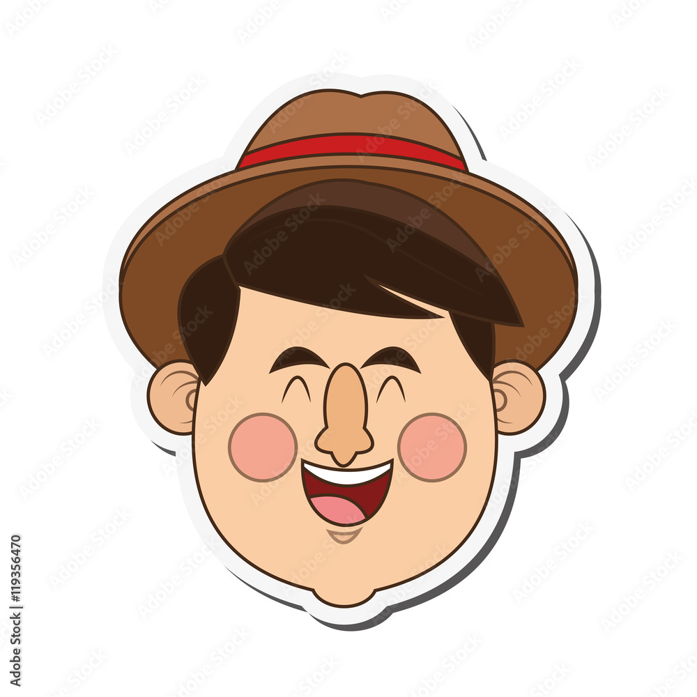 flat design bavarian man icon vector illustration flat design bavarian man icon vector illustration