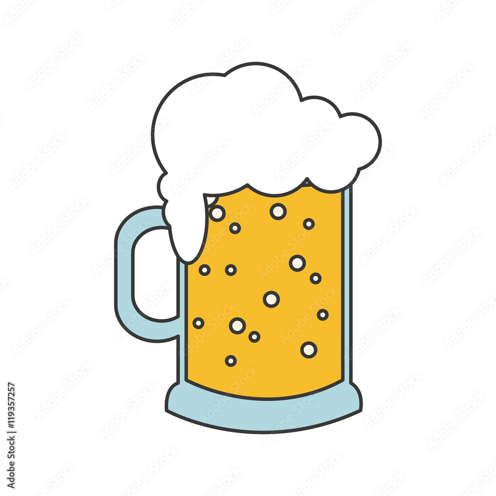flat design glass of beer icon vector illustration flat design glass of beer icon vector illustration