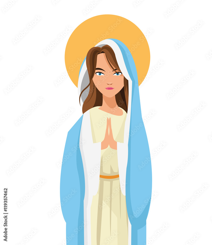 flat design holy virgin mary icon vector illustration flat design holy virgin mary icon vector illustration