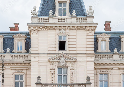 Potocki Palace in Lviv . Detail of the facade . photo