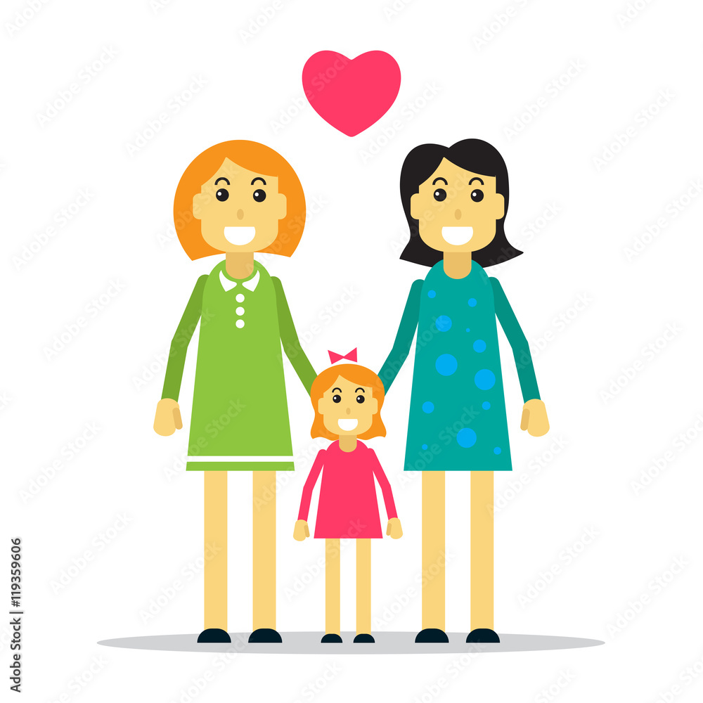 woman gay family with kid woman gay family with kid
