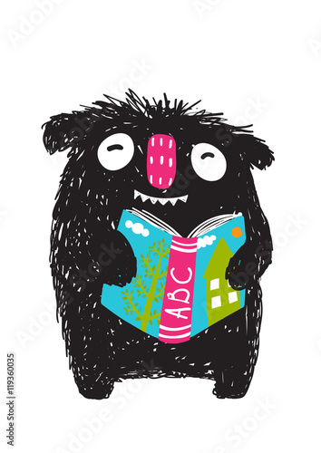 Monster Reading ABC Book Cartoon for Kids