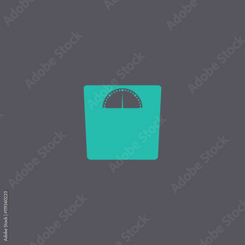 weighting icon. Flat design style.