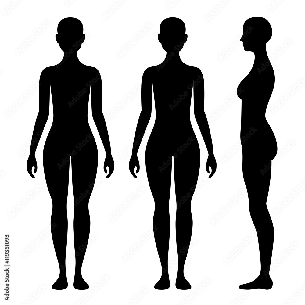 Female Body Silhouette Stock Vector