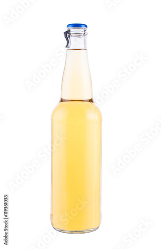 Bottle of of light beer isolated on a white background.