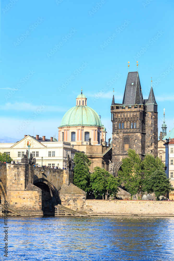 the Charles bridge in Prague