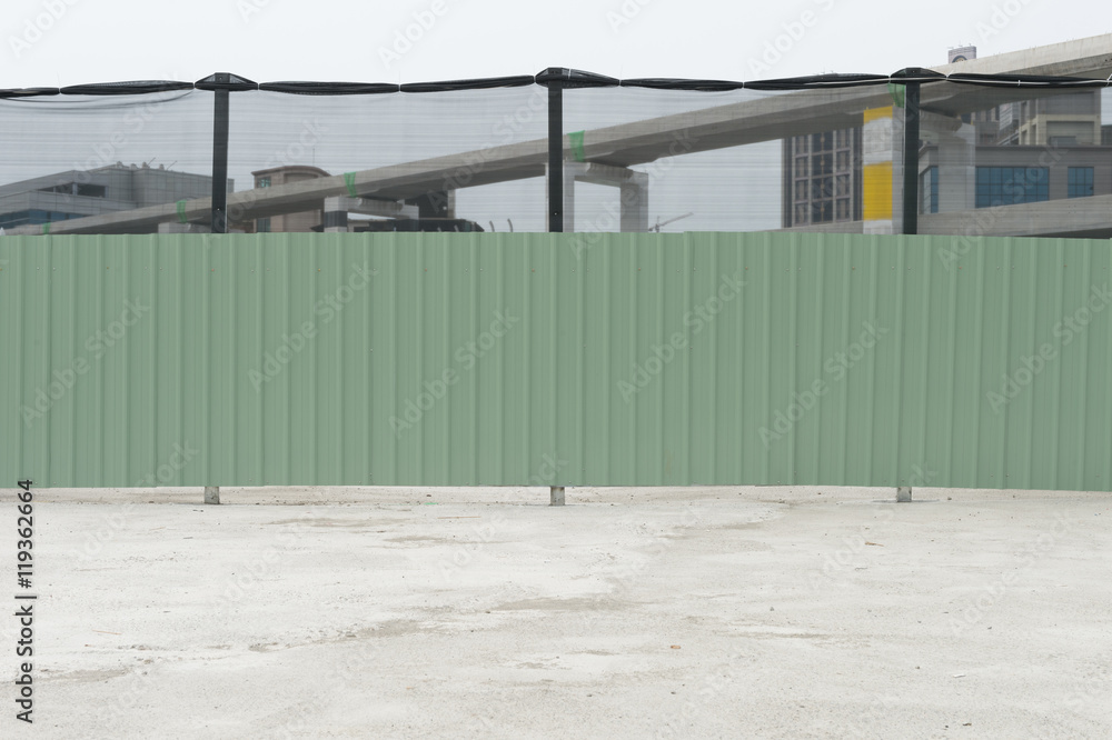 Fototapeta premium Large blank billboard on a street wall, banners with room to add your own text