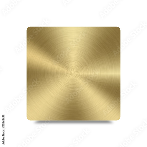 Platte aus Gold, gebürstet