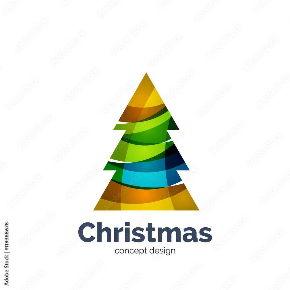 Vector abstract geometric Christmas tree icon Vector abstract geometric Christmas tree icon